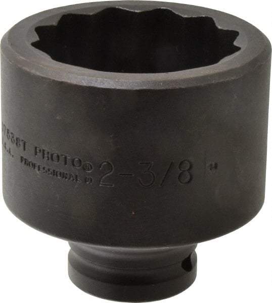 Proto - 3/4" Drive 2-3/8" Standard Impact Socket - 12 Points, 3-3/8" OAL - Eagle Tool & Supply