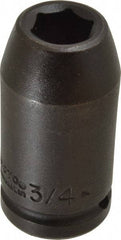 Proto - 3/4" Drive 3/4" Deep Impact Socket - 6 Points, 3-1/4" OAL - Eagle Tool & Supply