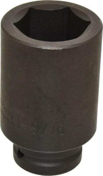 Proto - 3/4" Drive 1-9/16" Deep Impact Socket - 6 Points, 3-13/16" OAL - Eagle Tool & Supply