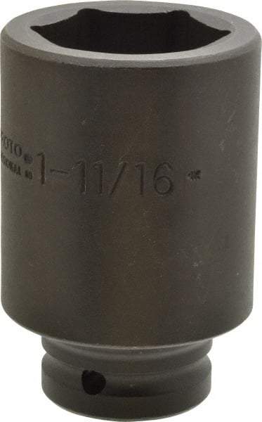 Proto - 3/4" Drive 1-11/16" Deep Impact Socket - 6 Points, 3-7/8" OAL - Eagle Tool & Supply