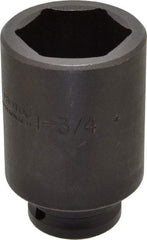 Proto - 3/4" Drive 1-3/4" Deep Impact Socket - 6 Points, 3-7/8" OAL - Eagle Tool & Supply
