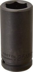 Proto - 3/4" Drive 26mm Deep Impact Socket - 6 Points, 3-1/4" OAL - Eagle Tool & Supply