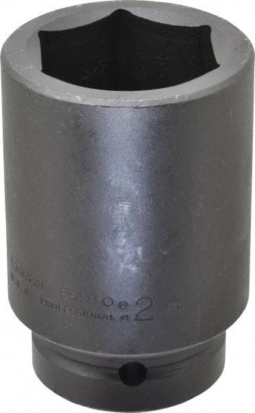 Proto - 1" Drive 2" Deep Impact Socket - 6 Points, 4-1/4" OAL - Eagle Tool & Supply