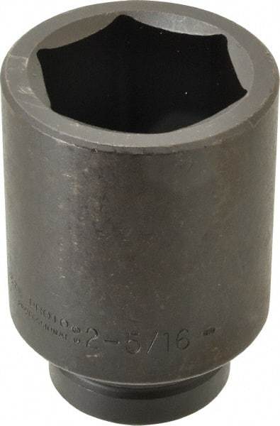 Proto - 1" Drive 2-5/16" Deep Impact Socket - 6 Points, 4-3/4" OAL - Eagle Tool & Supply