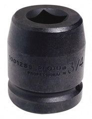 Proto - 1" Drive 80mm Impact Socket - 6 Points, 4" OAL - Eagle Tool & Supply