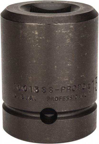 Proto - 1" Drive 13/16" Standard Impact Socket - 4 Points, 2-1/2" OAL - Eagle Tool & Supply