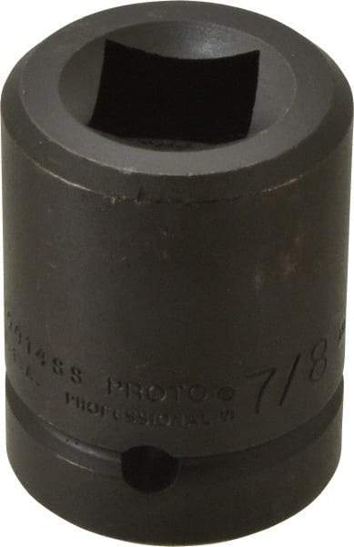Proto - 1" Drive 7/8" Standard Impact Socket - 4 Points, 2-1/2" OAL - Eagle Tool & Supply