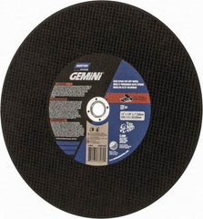 Norton - 14" Aluminum Oxide Cutoff Wheel - 1/8" Thick, 20mm Arbor, 5,400 Max RPM, Use with Angle Grinders - Eagle Tool & Supply