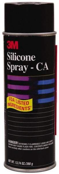 3M - 24 oz Aerosol Silicone Lubricant - Clear, 350°F Max - Eagle Tool & Supply