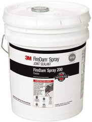 3M - 5 Gal Pail Gray Elastomer Joint Sealant - 110°F Max Operating Temp, 24 hr Full Cure Time, Series Spray 200 - Eagle Tool & Supply