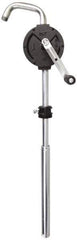 PRO-LUBE - Oil Lubrication 10 Gal/min Flow Cast Iron Rotary Hand Pump - For 15 to 55 Gal Container, Use with Diesel Fuel, Kerosene & Petroleum-Based Fluids, Do Not Use with Water-Based Media - Eagle Tool & Supply