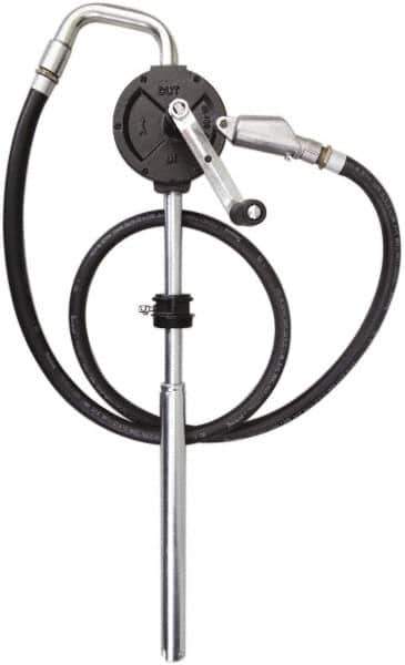 PRO-LUBE - Oil Lubrication 10 Gal/min Flow Cast Iron Rotary Hand Pump - For 15 to 55 Gal Container, Use with Diesel Fuel, Kerosene & Petroleum-Based Fluids, Do Not Use with Water-Based Media - Eagle Tool & Supply