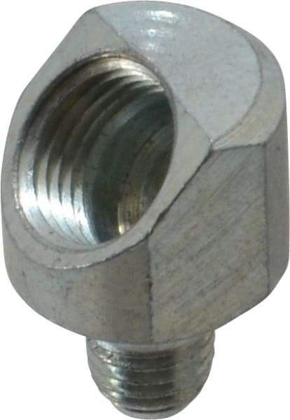 PRO-LUBE - 45° Head Angle, 1/4-28 NPT Steel Grease Fitting Adapter - 1/4" Hex - Eagle Tool & Supply