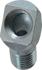 PRO-LUBE - 45° Head Angle, 1/8-27 NPT Steel Grease Fitting Adapter - 1/2" Hex - Eagle Tool & Supply