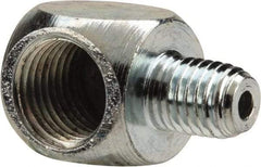 PRO-LUBE - 90° Head Angle, 1/4-27 NPT Steel Grease Fitting Adapter - 1/2" Hex - Eagle Tool & Supply