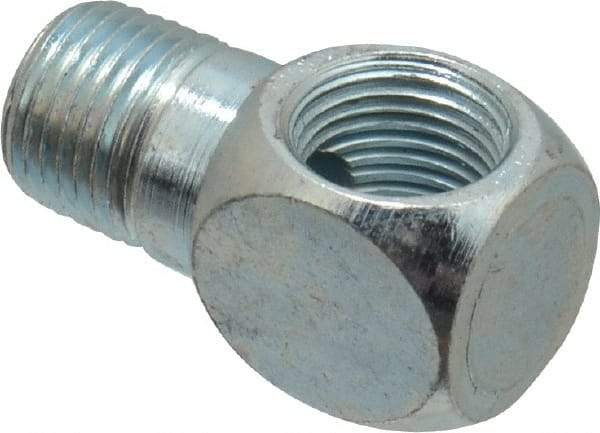 PRO-LUBE - 90° Head Angle, 1/8-27 NPT Steel Grease Fitting Adapter - 1/2" Hex - Eagle Tool & Supply