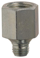 PRO-LUBE - Straight Head Angle, 1/4-28 NPT Steel Grease Fitting Adapter - 1/2" Hex - Eagle Tool & Supply