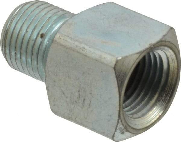 PRO-LUBE - Straight Head Angle, 1/8-27 NPT Steel Grease Fitting Adapter - 1/2" Hex - Eagle Tool & Supply