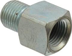 PRO-LUBE - Straight Head Angle, 1/8-27 NPT Steel Grease Fitting Adapter - 1/2" Hex - Eagle Tool & Supply