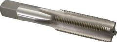 Hertel - 3/4-16 UNF 4 Flute Bright Finish High Speed Steel Straight Flute Standard Hand Tap - Plug, Right Hand Thread, 4-1/4" OAL, 2" Thread Length, H11 Limit, 0.005" Oversize - Eagle Tool & Supply