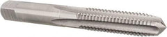 Hertel - 5/16-18 UNC 4 Flute Bright Finish High Speed Steel Straight Flute Standard Hand Tap - Plug, Right Hand Thread, 2-23/32" OAL, 1-1/8" Thread Length, H7 Limit, Oversize - Eagle Tool & Supply