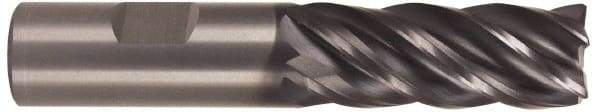 Kennametal - 3/4", 5 Flute, Single End, Solid Carbide, 0.03" Corner Radius End Mill - 4" OAL, 38° Helix, Right Hand Flute, 1-1/2" LOC, Right Hand Cut - Eagle Tool & Supply