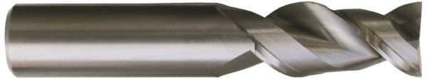 Kennametal - 5/8" Diam, 1-1/4" LOC, 2 Flute Solid Carbide Roughing & Finishing Square End Mill - Uncoated, 3-1/2" OAL, 5/8" Shank Diam, Straight Shank, 45° Helix, Centercutting, Regular Length - Eagle Tool & Supply