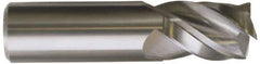 Kennametal - 3/8", 3 Flute, Single End, Solid Carbide, 0.03" Corner Radius End Mill - 2-1/2" OAL, 38° Helix, Right Hand Flute, 3/4" LOC, Right Hand Cut - Eagle Tool & Supply