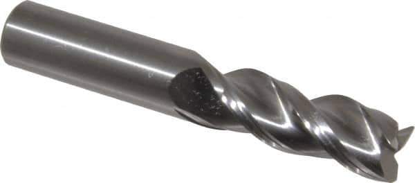 Kennametal - 1/2", 3 Flute, Single End, Solid Carbide, 0.03" Corner Radius End Mill - 3" OAL, 38° Helix, Right Hand Flute, 1-1/4" LOC, Right Hand Cut - Eagle Tool & Supply
