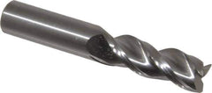 Kennametal - 1/2", 3 Flute, Single End, Solid Carbide, 0.03" Corner Radius End Mill - 3" OAL, 38° Helix, Right Hand Flute, 1-1/4" LOC, Right Hand Cut - Eagle Tool & Supply