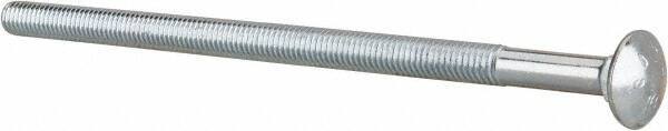 Value Collection - 3/8-16 UNC 7-1/2" Length Under Head, Standard Square Neck, Carriage Bolt - Grade 2 Steel, Zinc-Plated Finish - Eagle Tool & Supply