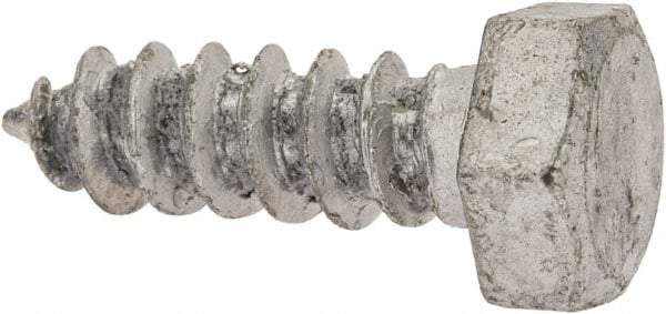 Value Collection - 5/16" Screw, 1" Length Under Head, Steel, Hex Head Lag Screw - Hot Dipped Galvanized, Grade 2 - Eagle Tool & Supply