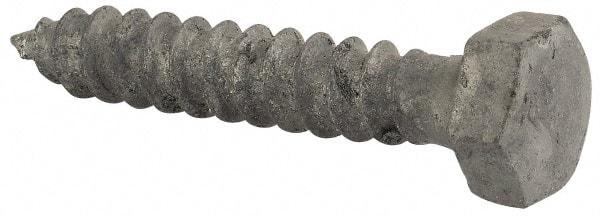 Value Collection - 5/16" Screw, 1-3/4" Length Under Head, Steel, Hex Head Lag Screw - Hot Dipped Galvanized, Grade 2 - Eagle Tool & Supply