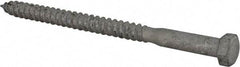 Value Collection - 3/8" Screw, 5-1/2" Length Under Head, Steel, Hex Head Lag Screw - Hot Dipped Galvanized, Grade 2 - Eagle Tool & Supply