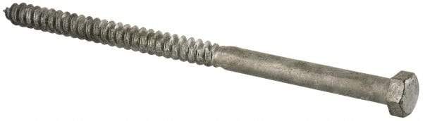 Value Collection - 3/8" Screw, 7" Length Under Head, Steel, Hex Head Lag Screw - Hot Dipped Galvanized, Grade 2 - Eagle Tool & Supply