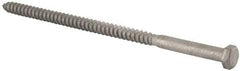 Value Collection - 3/8" Screw, 8" Length Under Head, Steel, Hex Head Lag Screw - Hot Dipped Galvanized, Grade 2 - Eagle Tool & Supply
