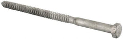 Value Collection - 1/2" Screw, 9" Length Under Head, Steel, Hex Head Lag Screw - Hot Dipped Galvanized, Grade 2 - Eagle Tool & Supply