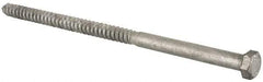 Value Collection - 1/2" Screw, 10" Length Under Head, Steel, Hex Head Lag Screw - Hot Dipped Galvanized, Grade 2 - Eagle Tool & Supply