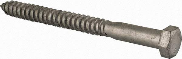 Value Collection - 5/8" Screw, 7" Length Under Head, Steel, Hex Head Lag Screw - Hot Dipped Galvanized, Grade 2 - Eagle Tool & Supply