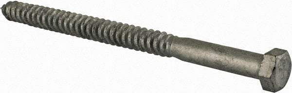 Value Collection - 5/8" Screw, 9" Length Under Head, Steel, Hex Head Lag Screw - Hot Dipped Galvanized, Grade 2 - Eagle Tool & Supply