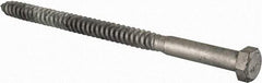 Value Collection - 5/8" Screw, 10" Length Under Head, Steel, Hex Head Lag Screw - Hot Dipped Galvanized, Grade 2 - Eagle Tool & Supply