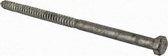 Value Collection - 5/8" Screw, 12" Length Under Head, Steel, Hex Head Lag Screw - Hot Dipped Galvanized, Grade 2 - Eagle Tool & Supply