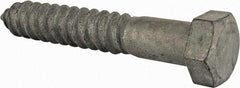 Value Collection - 3/4" Screw, 4-1/2" Length Under Head, Steel, Hex Head Lag Screw - Hot Dipped Galvanized, Grade 2 - Eagle Tool & Supply