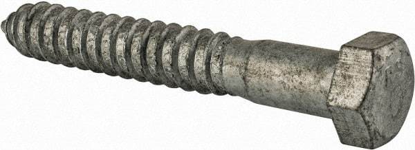Value Collection - 3/4" Screw, 5" Length Under Head, Steel, Hex Head Lag Screw - Hot Dipped Galvanized, Grade 2 - Eagle Tool & Supply