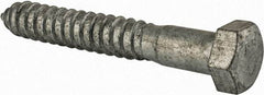 Value Collection - 3/4" Screw, 5" Length Under Head, Steel, Hex Head Lag Screw - Hot Dipped Galvanized, Grade 2 - Eagle Tool & Supply