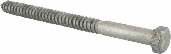 Value Collection - 3/4" Screw, 10" Length Under Head, Steel, Hex Head Lag Screw - Hot Dipped Galvanized, Grade 2 - Eagle Tool & Supply