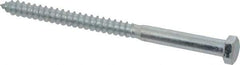 Value Collection - 3/8" Screw, 5-1/2" Length Under Head, Steel, Hex Head Lag Screw - Zinc Plated, Grade 2 - Eagle Tool & Supply