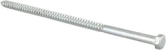 Value Collection - 3/8" Screw, 9" Length Under Head, Steel, Hex Head Lag Screw - Zinc Plated, Grade 2 - Eagle Tool & Supply