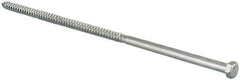 Value Collection - 3/8" Screw, 12" Length Under Head, Steel, Hex Head Lag Screw - Zinc Plated, Grade 2 - Eagle Tool & Supply
