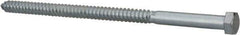 Value Collection - 5/8" Screw, 12" Length Under Head, Steel, Hex Head Lag Screw - Zinc Plated, Grade 2 - Eagle Tool & Supply